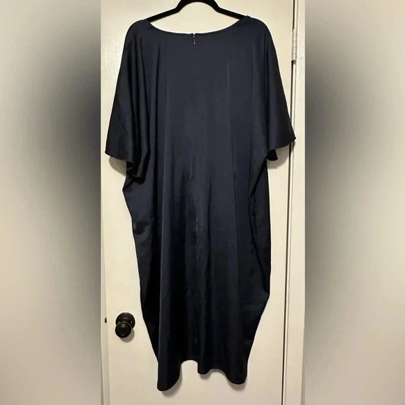 Universal Standard Becca Half Tie Dress Flutter Sleeve Blue Size XL - Picture 4 of 9